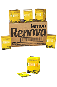 EST-079 Lingette Rince-doigts citron Renova ct, 20x 20 paquets - 400 pc