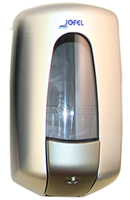 EST-020 Distributeur de savon polyester METALISE 1L avec bouton poussoir
